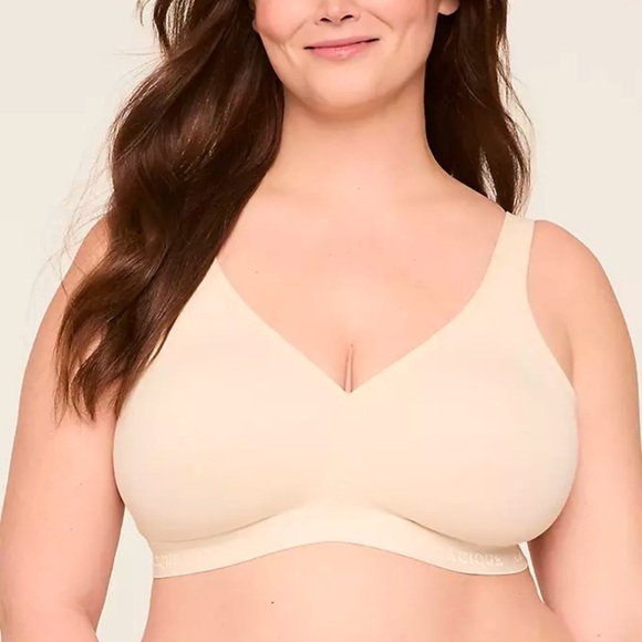 Cacique Nude Unlined Full Coverage Wireless Bra - Picture 1 of 6